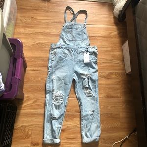 Forever 21 Light blue denim overalls dungaree